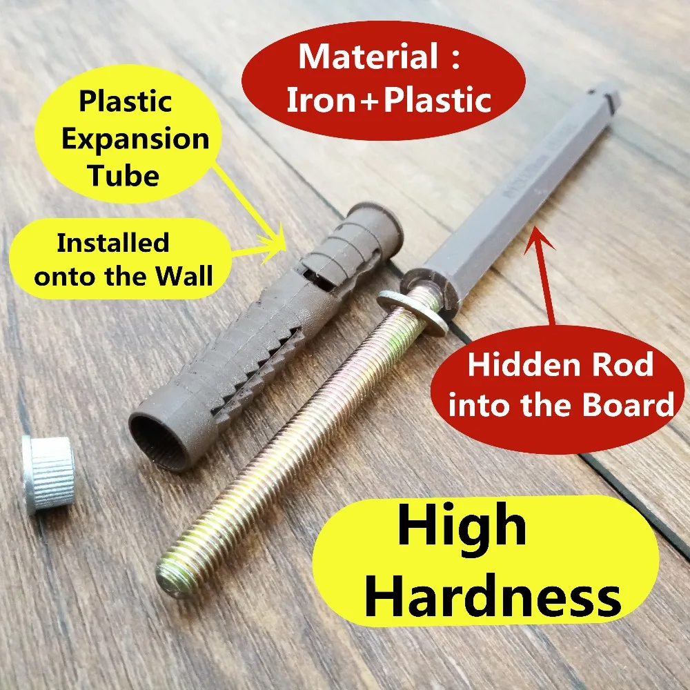 Скрытый стержень для подставки стеллажа стены|Кронштейны| |