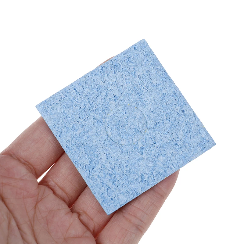 

5PCS/SET Universal Solder Iron Tip Welding Cleaning Pads Soldering Iron Replacement Rectangle Sponges Blue and Yellow