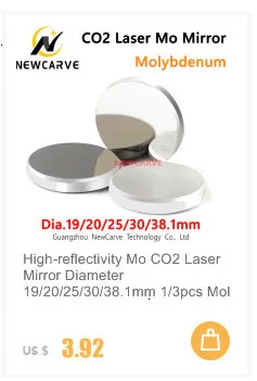 CO2 Focus Lens China ZnSe Laser Lenses Diameter 20MM FL 38.1 50.8 76.2 101.6 127mm For Laser Cutting Machine NEWCARVE