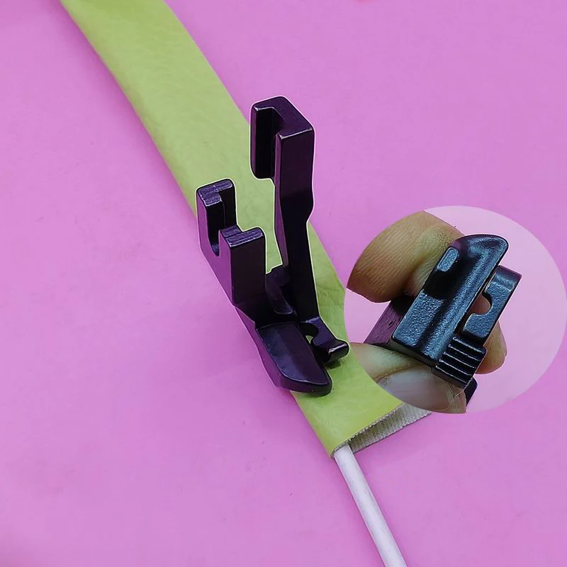 

Industrial Walking Foot Sewing Machine Parts, Welting Presser Foot, Piping Foot, All Steel Inner And Outer Presser Foot