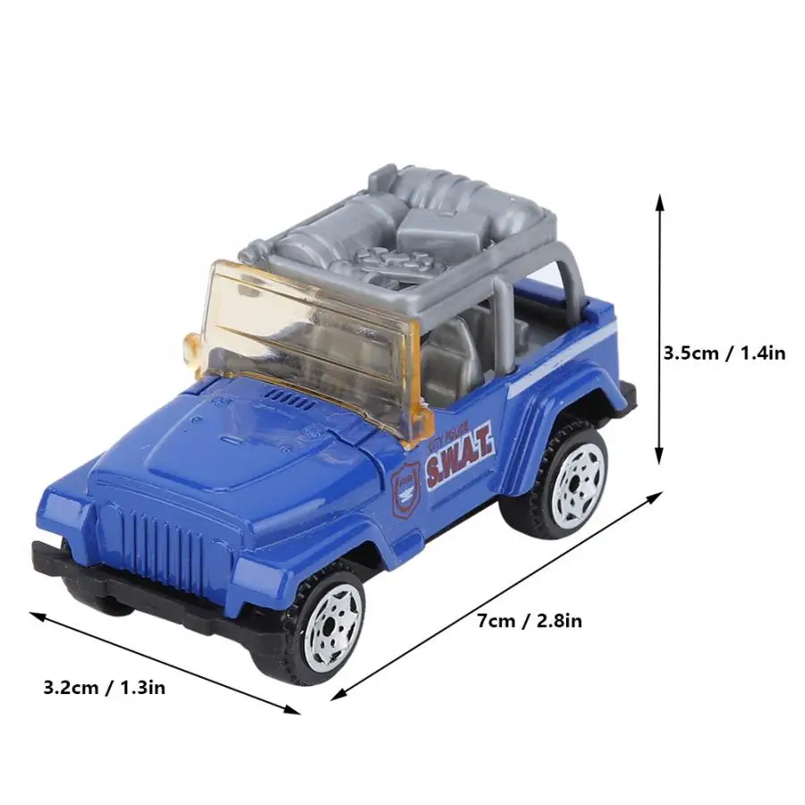 6 шт. модели машинок игрушки для детей Моделирование сплава полицейская игрушка