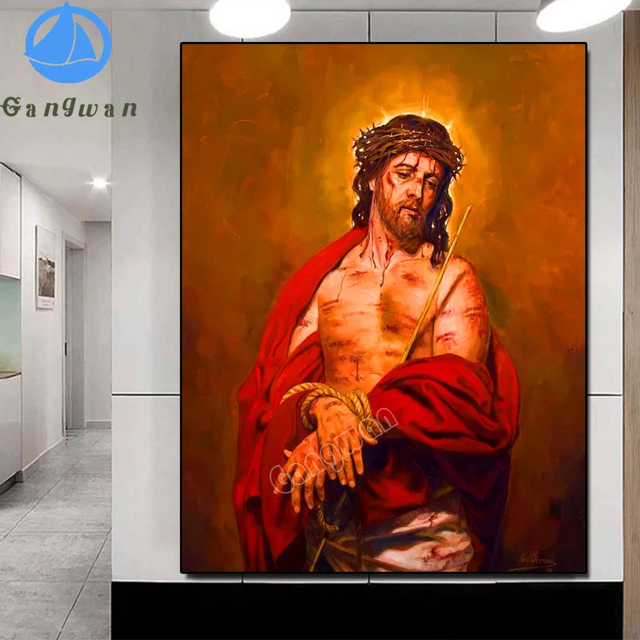 

3D Square/Round Drill,5D DIY Diamond Painting Religion Jesus pattern Diamond Embroidery Cross Stitch Rhinestone Wall Decoration