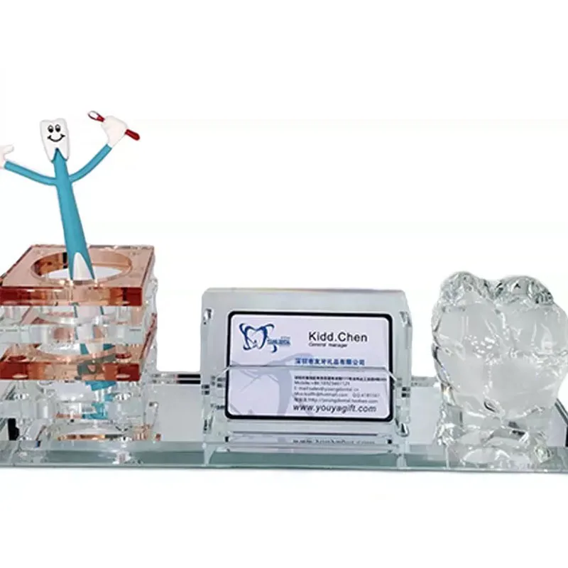Dental Crystal molar business card holder+Pen holder Set dental gift for Clinic decoration | Instrument Parts & Accessories