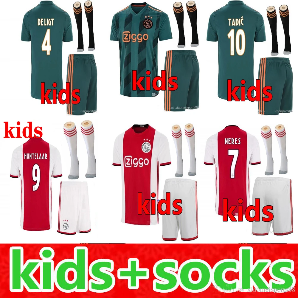 2020 Ajaxes Kiss Комплект носков Футбольная Футболка 2019 Home Out TADIC ZIYECH VAN BEEK NERES футбольная