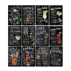 Классические плакат с коктейлем металлические знаки Mojito Martini винтажная табличка Бар Паб Клуб настенные декоративные тарелки домашний декор 20*30 см