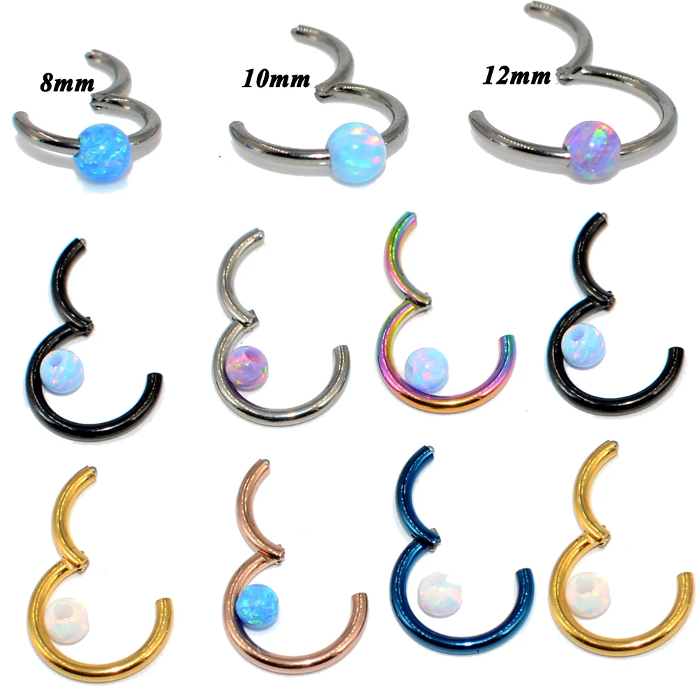 Кольцо с откидным сегментом из титана G23 ювелирное изделие для пирсинга губ