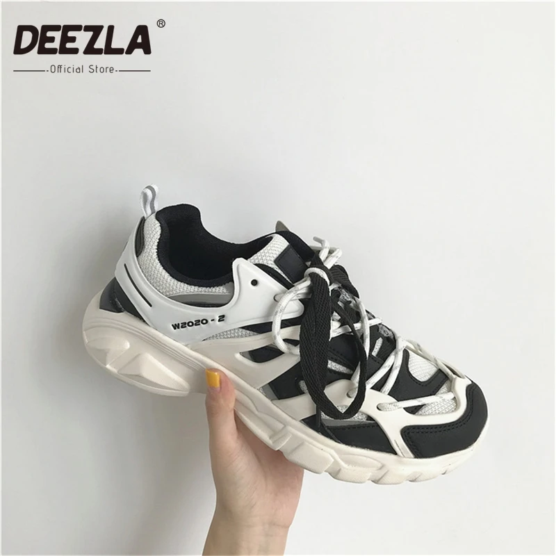 

DEEZLA модные мужские кроссовки 9908; Сезон весна-осень; Женская спортивная обувь; Женские спортивные кожа; На платформе; На толстом каблуке; Повс...