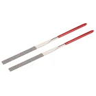 Плоский Алмазный игольчатый напильник uxcell, 3 мм x 140 мм, зернистость 150, 2 шт.