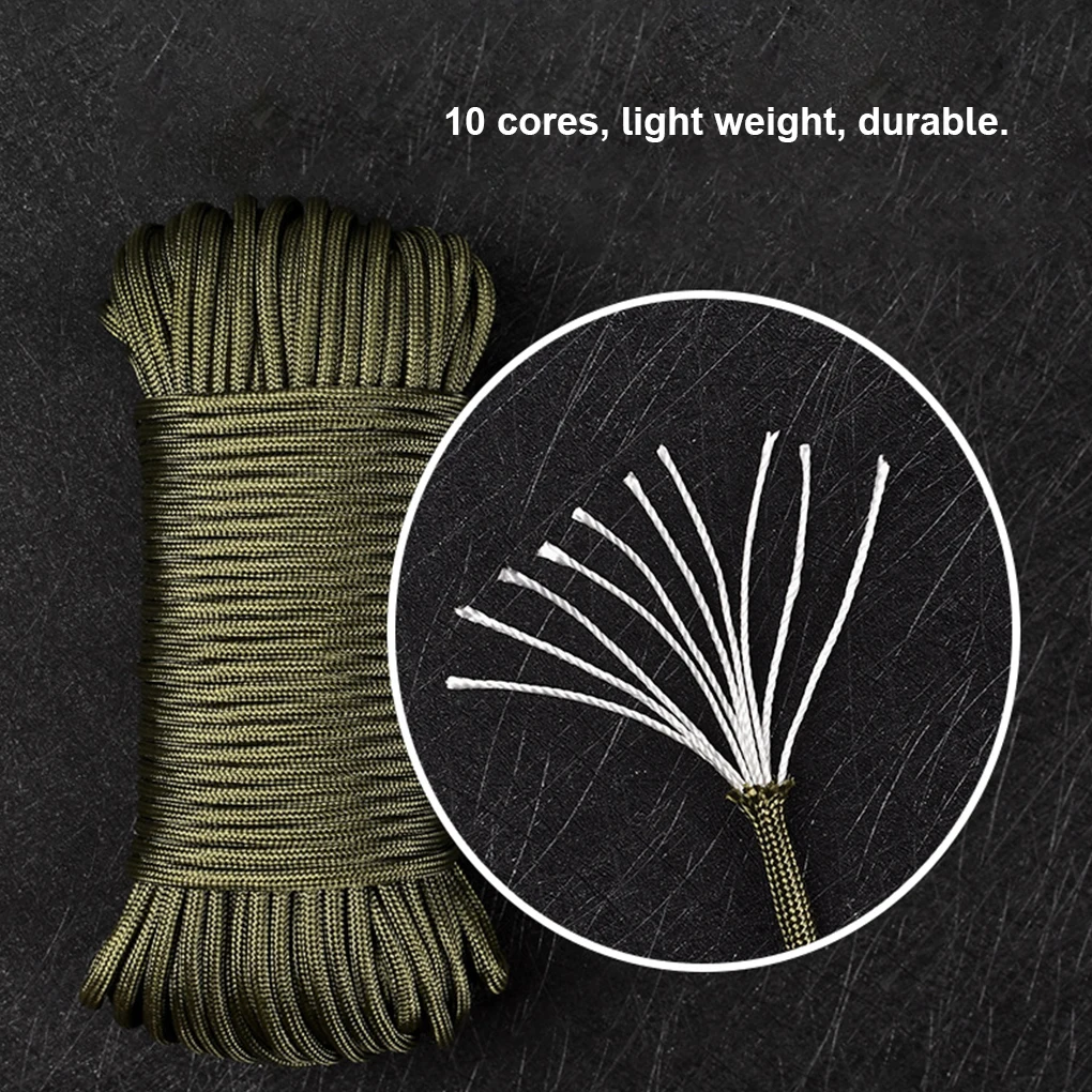 

Outdoor Climbing Rope 4mm Rock Hiking Camping Braided Cord Rappelling Mountain Rescue Equipment Fitness Accessories