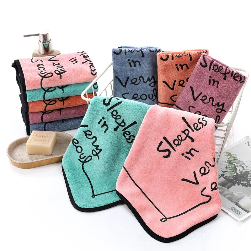 

5 Pcs Children's Towel Small Square Coral Velvet Towel Kitchen Hand Towel Solid Color for Kitchen Tea Towel Serviette De Bain