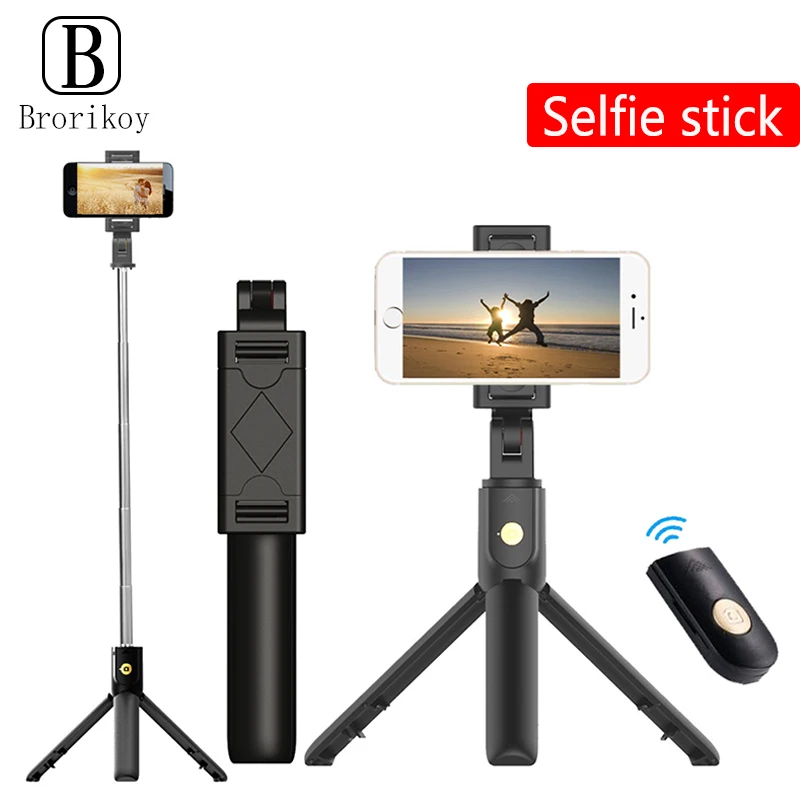 

3 In 1 Selfie Stick Phone Tripod Extendable Monopod with Bluetooth Remote for iPhone 12 Samsung Xiaomi Smartphone Selfie Stick