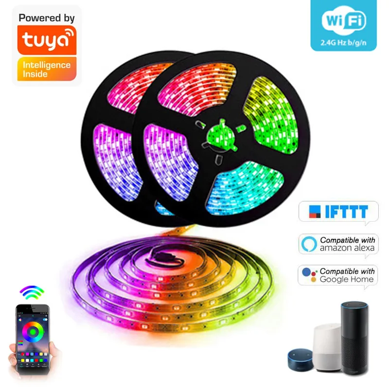 

Светодиодсветильник лента RGB SMD 5050 с поддержкой Wi-Fi и USB