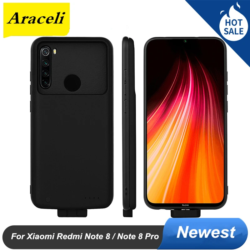 Чехол с зарядным устройством для Xiaomi Redmi Note 8 Pro 5000 мАч внешний чехол смартфона