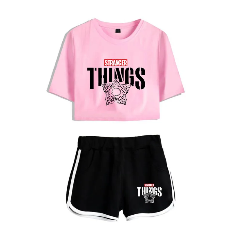 stranger things 3 cosplay t shirt shirts shorts sets girls eleven costume t shirt short sleeve womens sportswear harajuku tees free global shipping