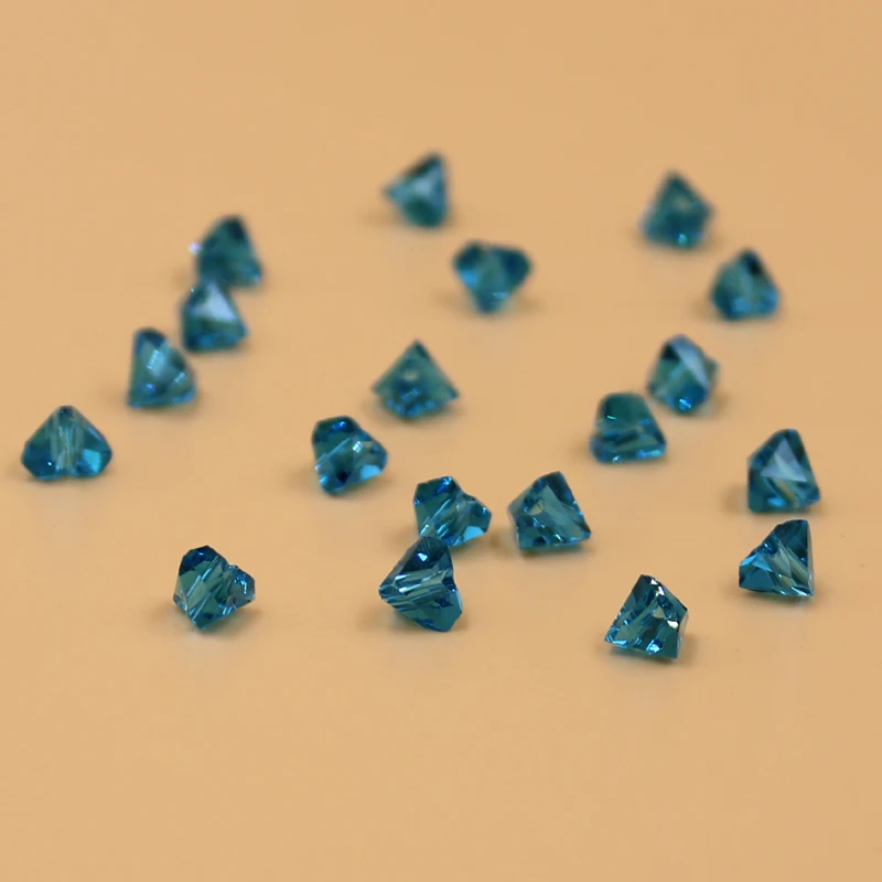 Оптовая продажа 6 мм 100 шт. треугольные бусины из австрийского хрусталя браслет