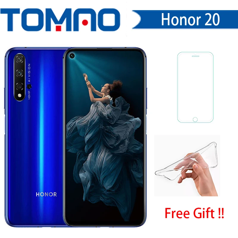 Смартфон Honor 20 8 Гб ОЗУ 256 ПЗУ телефон honor мобильный камера с четырьмя объективами 48