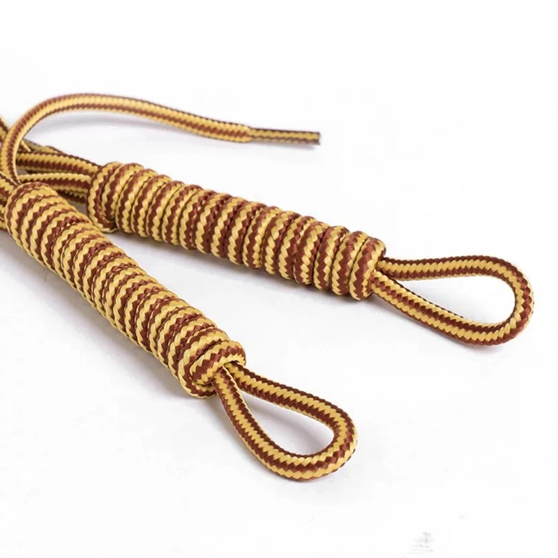 1 Pair 18 Colors Striped Double Color Shoe laces Round Outdoor Sneakers Shoelaces Cotton Boots Shoelace 70CM 90CM 120CM 150CM