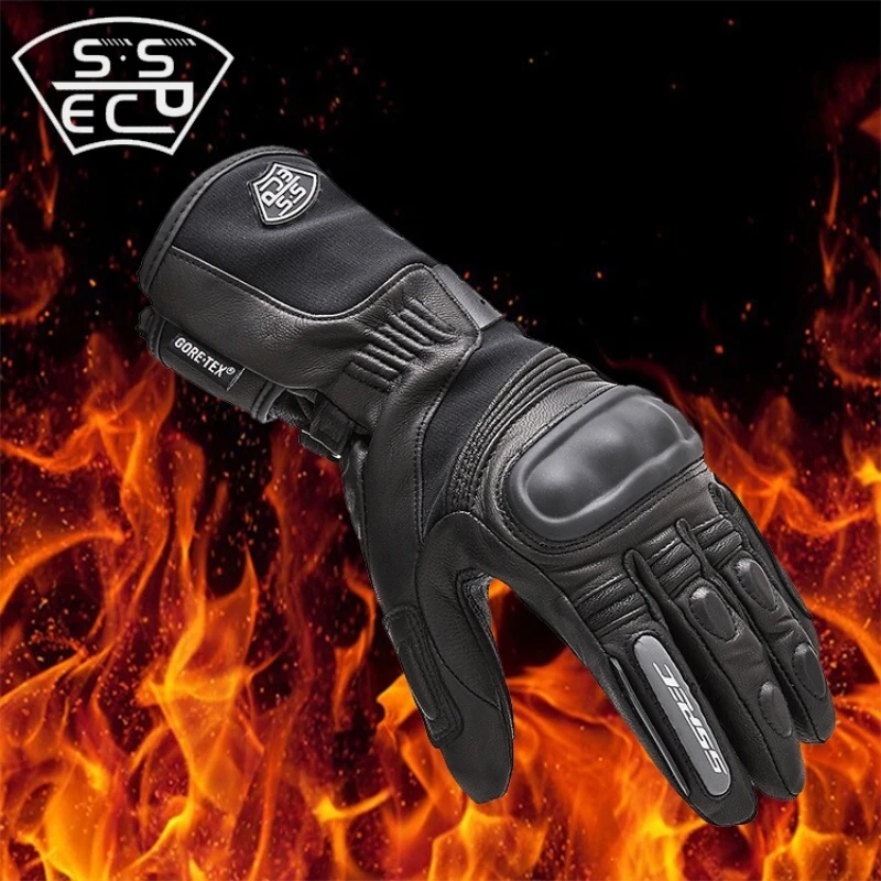 

Men's Winter Motorcycle Gloves Touch Screen Motorcycle Gear Men Long Motocross Gloves Thicken Keep Warm Riding Gear