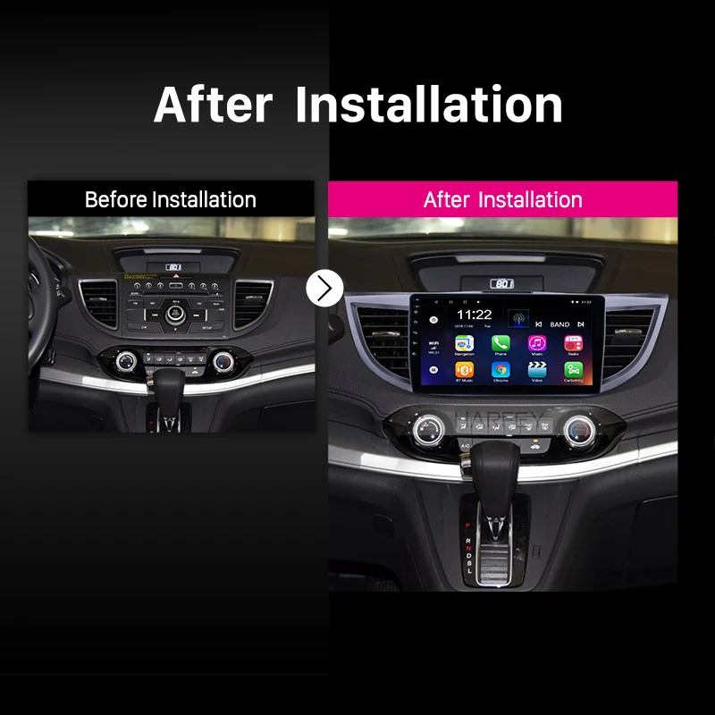 GPS навигатор Harfey 2din Android 10 0 для 2011 2015 Honda CRV пульт дистанционного управления Bluetooth