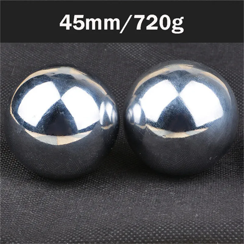 

2 pcs 40mm/520g 45mm/720g Polished health iron fitness ball hand pieces health-care handball massage ball