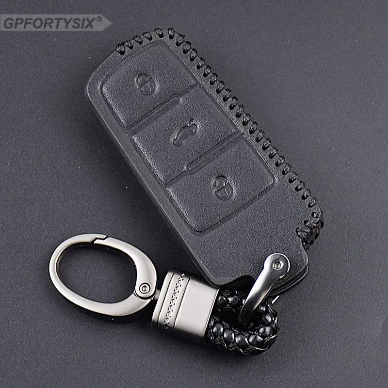 Кожаный чехол для автомобильного ключа ключей Volkswagen VW Polo Golf Passat Touareg тигуан Жук Bora