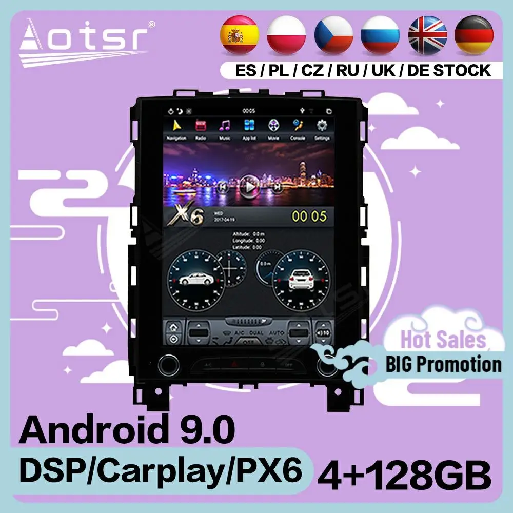 

128G Carplay Tesla Screen Multimedia Stereo Android Player For Renault Koleos 2016 2017 2018 2019 GPS Navi Audio Radio Head Unit