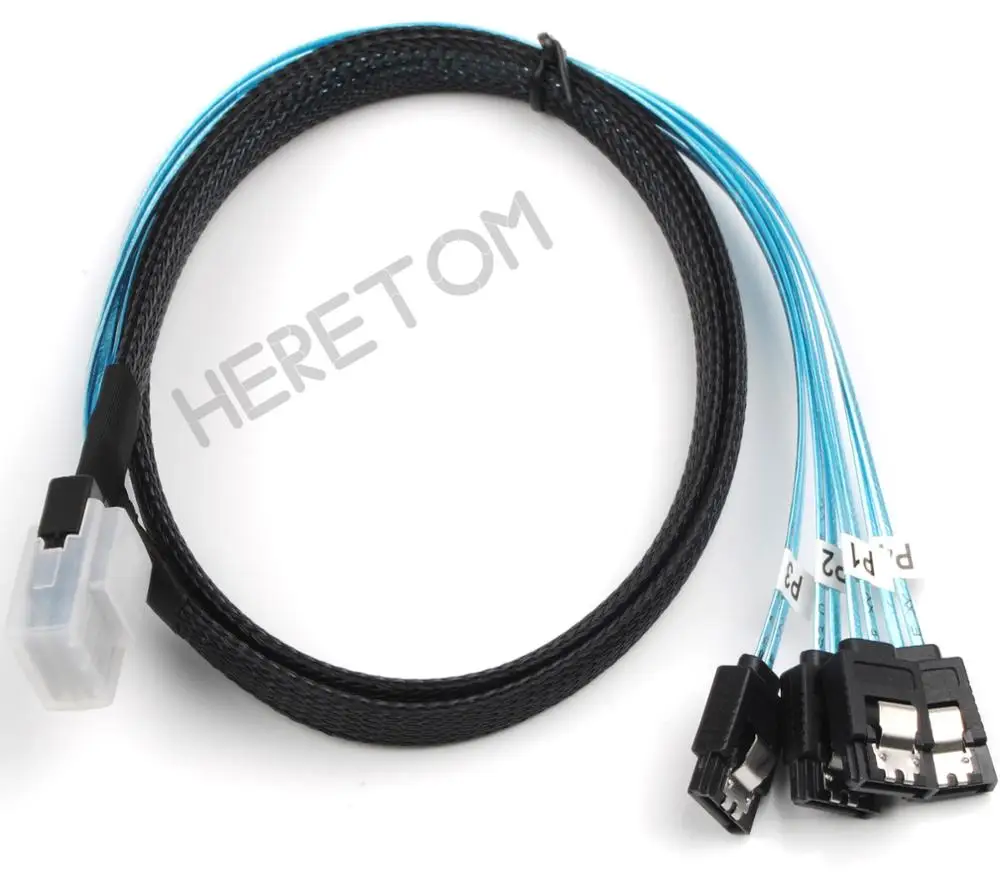1M SAS sata кабель Mini-SAS SFF-8087 до 4 SATA Mini 4i SFF8087 36P 7P для передачи данных на жестком диске 100