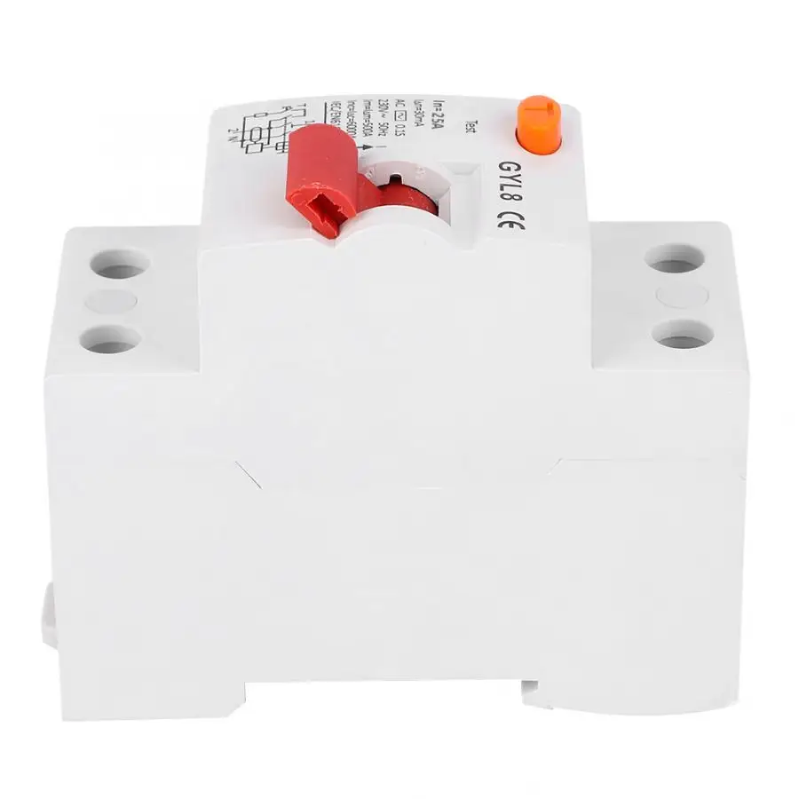 GYL8 12 В 2P + N 25A/40A/63A выключатель остаточного тока с защитой от утечки 230VAC RCCB RCBO