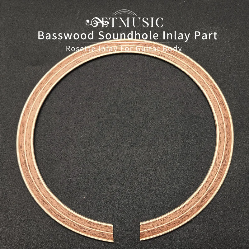 

110x10.5mm Acoustic Guitar Basswood Soundhole Rosette Inlay Guitar Body Project Parts