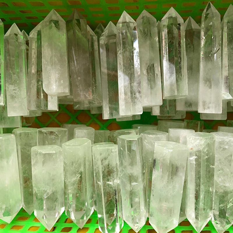 1Pcs Clear Quartz Crystal Point Natural Wand Specimen Reiki Healing Stone | Дом и сад