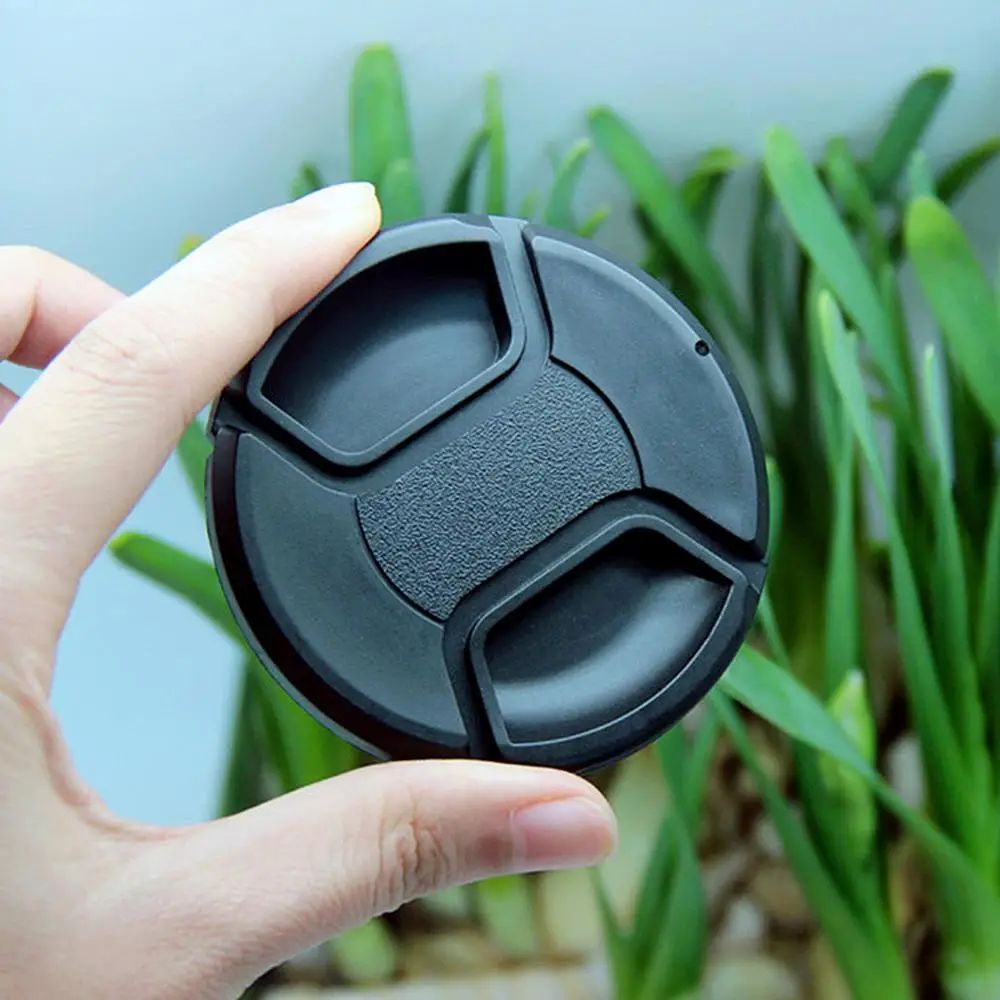 

1PC Universal 55mm Lens Cap Center Pinch Snap-on cap cover Lens with Rope Camera Lenses Cap Accessories