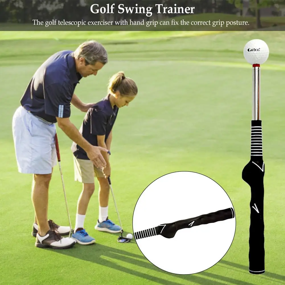 

Outdoor Golf Swing Trainer Ergonomic Telescopic Exerciser Practice Stick Marker Putting Positioning For Home Supplies