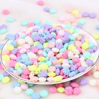 100pcs 10mm candy color flower shape acrylic plastic beads for jewelry making diy necklace bracelet accessories