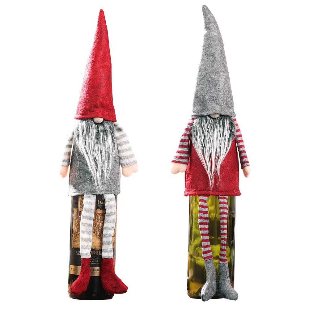 Скандинавский Рождественский Декор красное вино искусственная плюшевая кукла