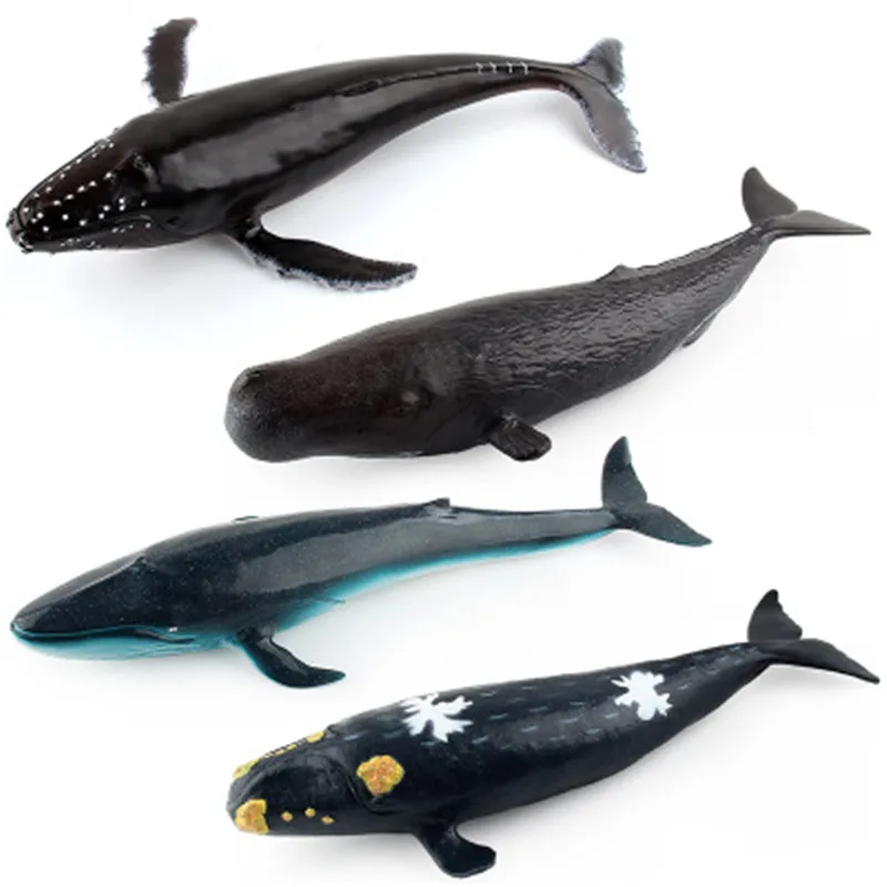 Simulation Soft Glue Marine Animal Model Toy Figures lue whale sperm Humpback whales PVC Doll toy for Kids | Игрушки и хобби