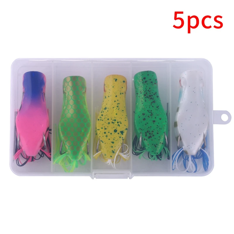 5 шт./компл. приманки лягушки рыболовные Крючки искусственные мягкие наборы для с