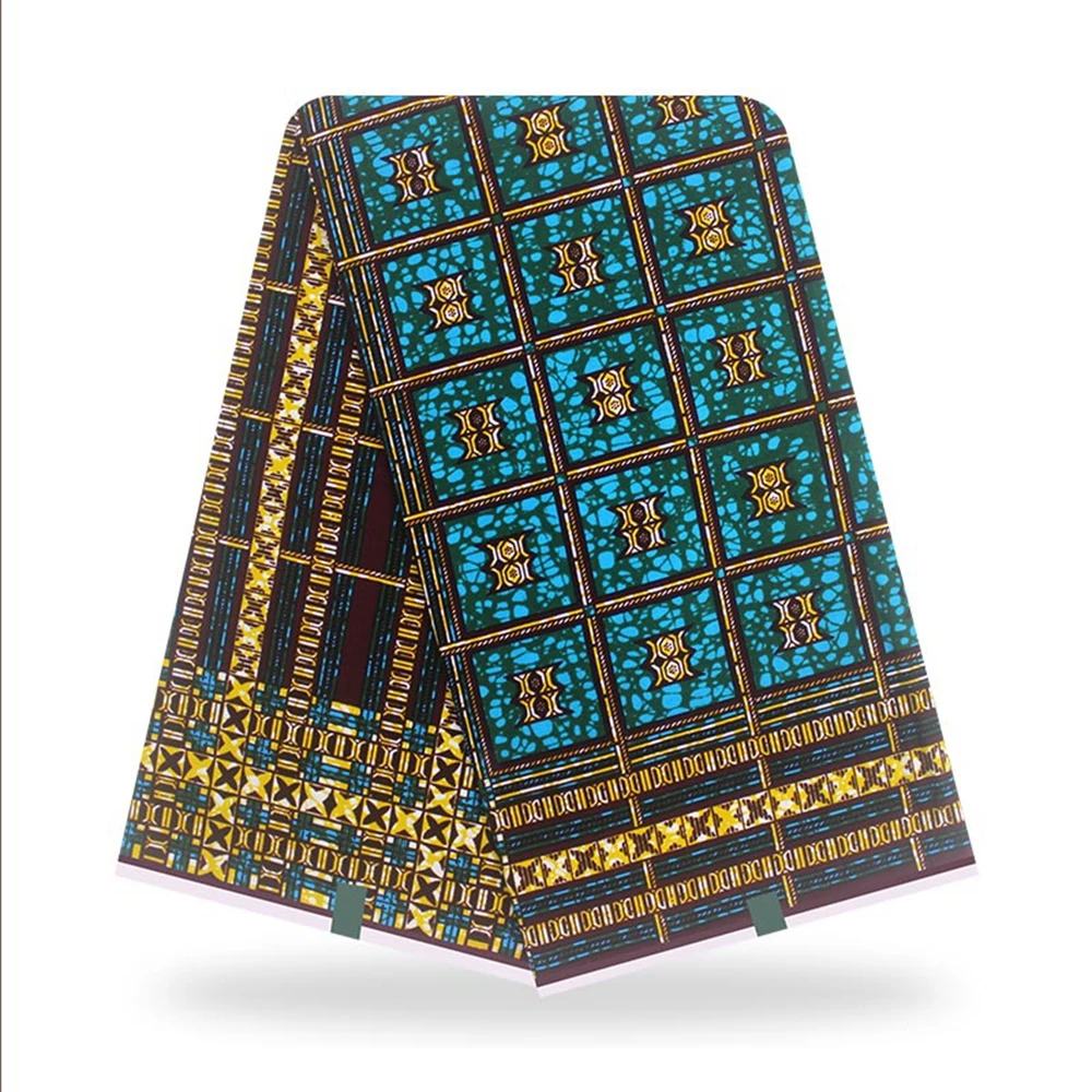 

New Real Wax Prints African Fabric Cotton Material High Quality Nigerian Satin Ankara Batik Fahion Rapper