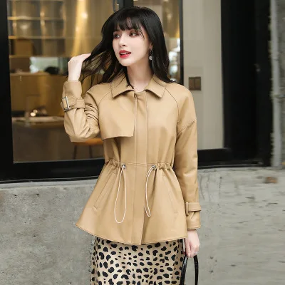 MEWE Women New Fashion Genuine Real Sheep Leather Jacket R41