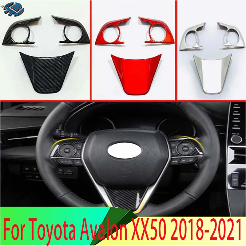

For Toyota Avalon XX50 2018-2022 Decorate Accessories Steering Wheel Panel Cover Bezel Trim Insert Badge Molding Garnish