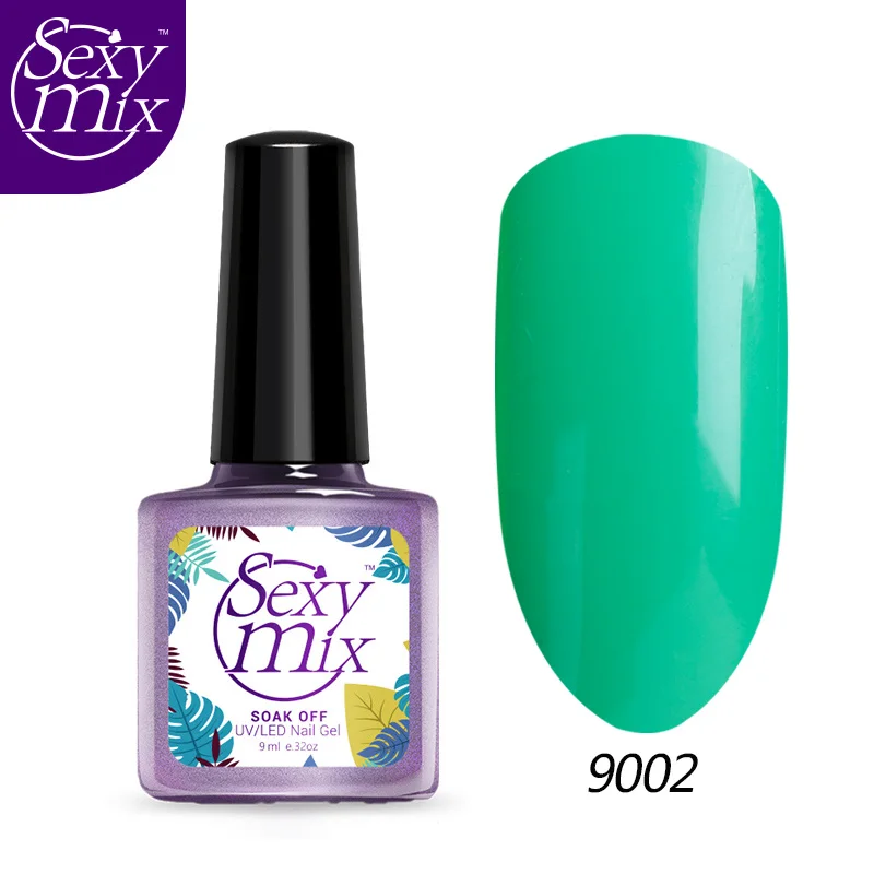 9002 SEXYMIX Блеск УФ-гель для ногтей Полупостоянный розовый цвет светодиодный Гель-лак для ногтей замачиваемый долговечный УФ-гель лак 9 мл - Цвет: 9002