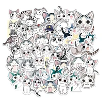 1053pcspack zhang cartoon private house cat sticker creative cheese cat luggage guitar computer phone sticker childrens toys