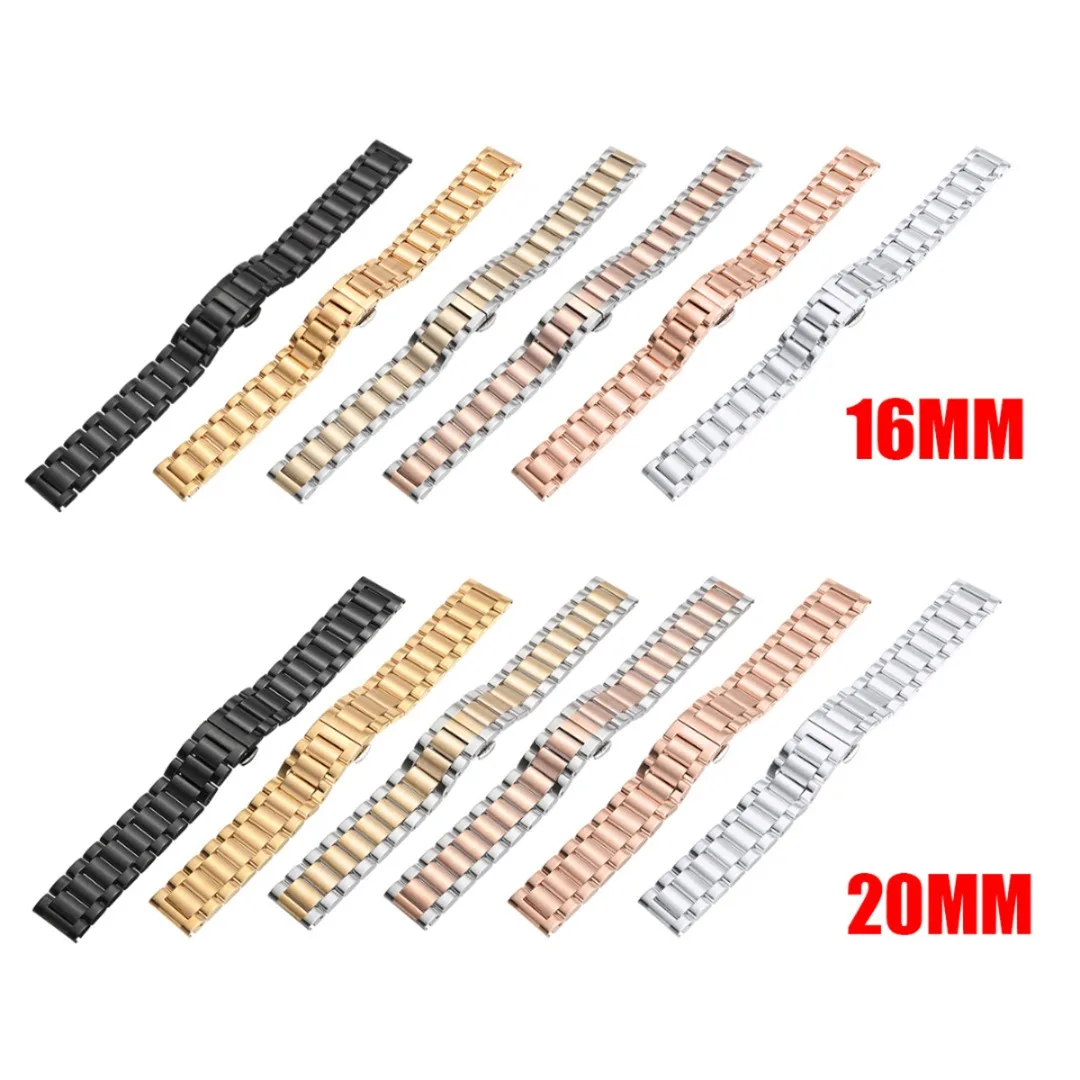

Fashion Stainless Steel Quick Release Strap Universal Replacement Wrist Watch Band unisex Link Bracelet Watchbands 16mm 20mm