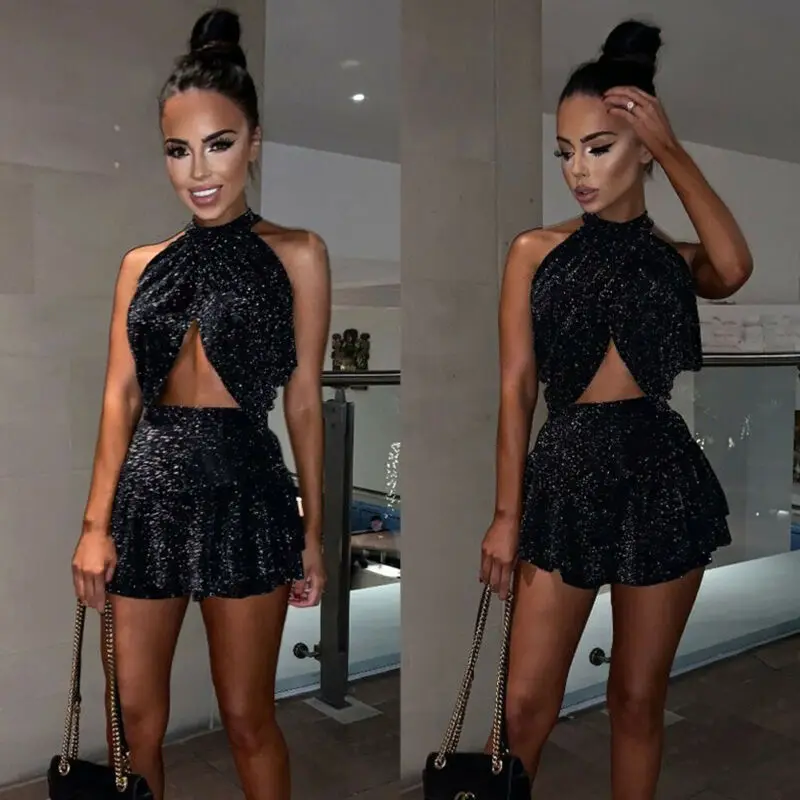 Женское сексуальное Сетчатое Прозрачное платье с пряжками без рукавов вырезами