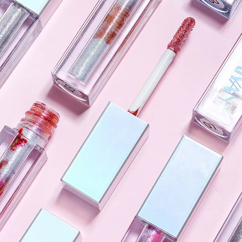 Новые жидкие тени для век макияж длительный Сияющий мерцающий блеск Косметика