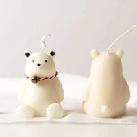 cute bear candle mold unique wax mold animal bear design scented candle silicone mould