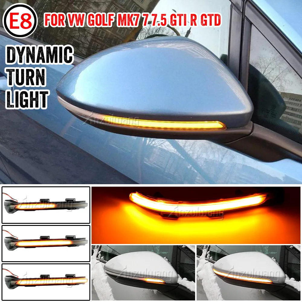 

For VW Golf 7 MK7 7.5 GTI R Sportsvan Touran L II LED Dynamic Turn Signal Light Flasher Flowing Water Blinker Flashing Light