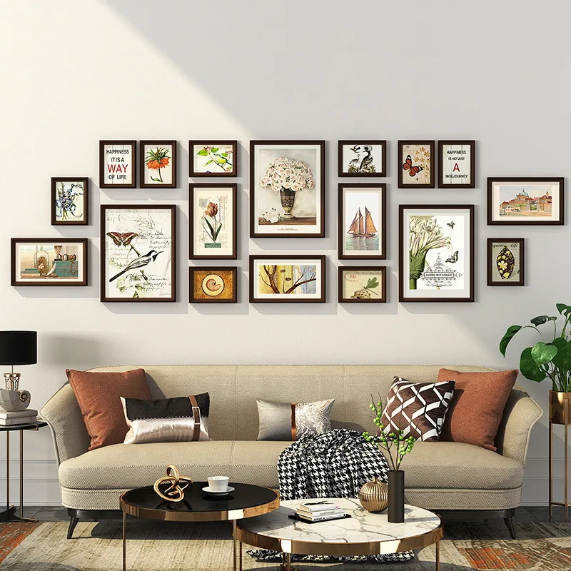 

Modern Style Black White Scenery Photo Frame Painting American Flowers Pictures Living Room Background Decoration Photo Frame