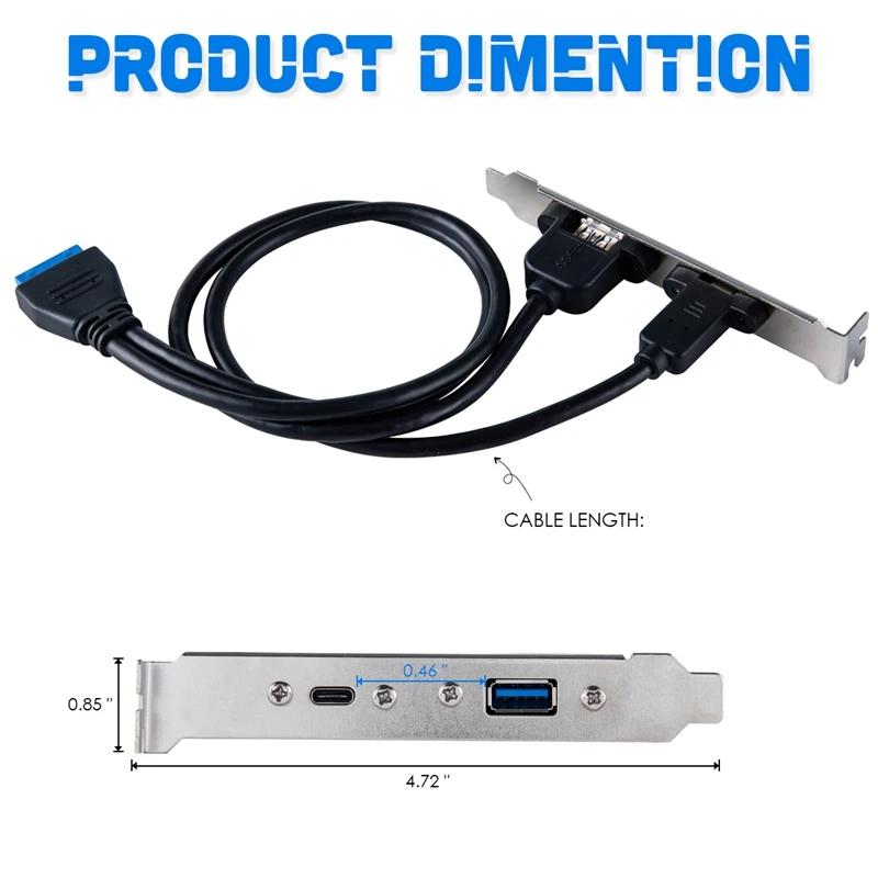 20 контактный разъем USB 3 1 к 3.0 Type C кабелю типа мама детской детали адаптер