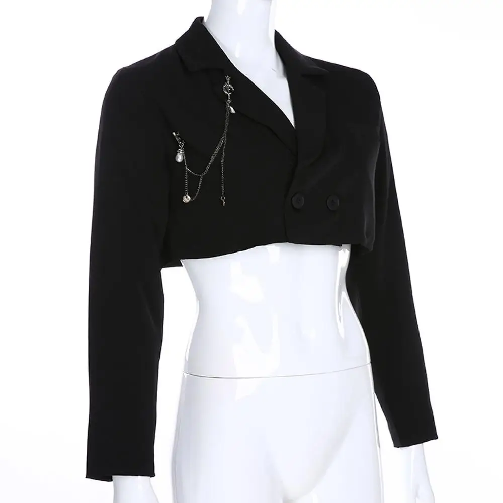 Женский Повседневный однотонный костюм с длинными рукавами Женская Осенняя мода