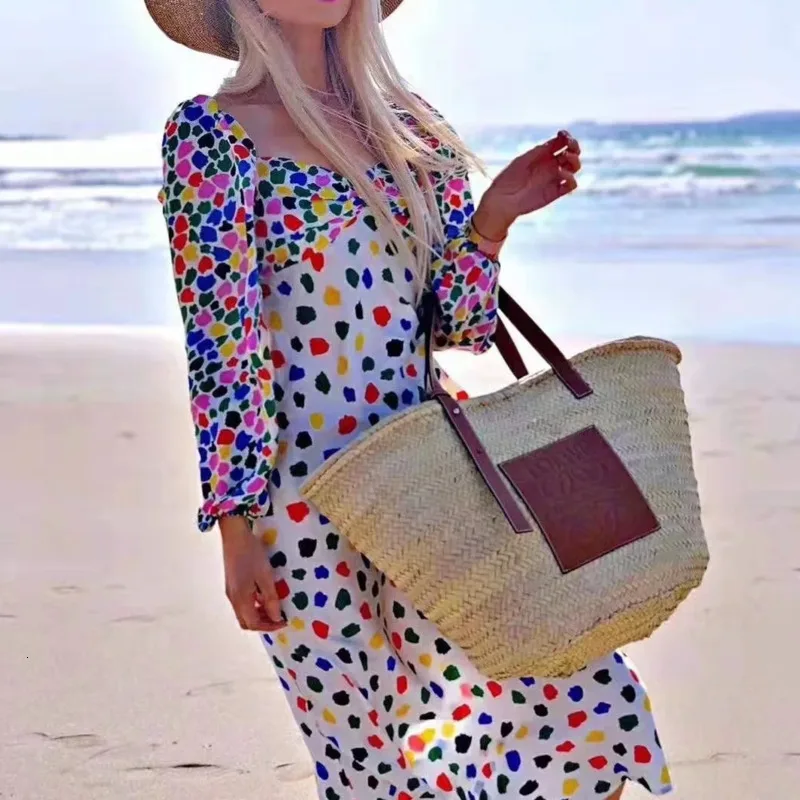 2019 осеннее Длинное Пышное Платье с квадратным воротником и цветочным принтом в